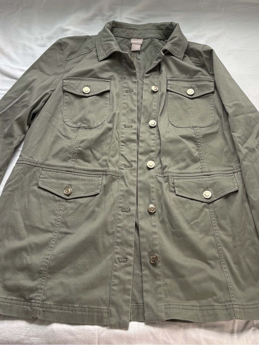 Chico's Olive Green Utility Jacket